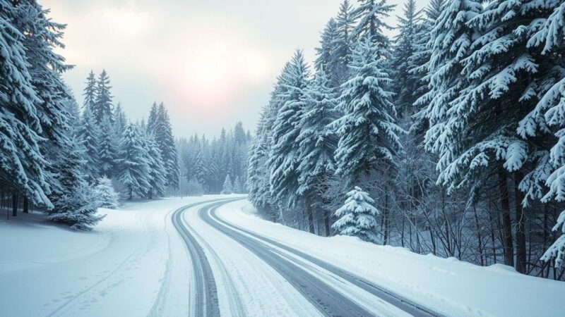 Asil Storm Brings Snow to Lebanon’s Mountain Roads