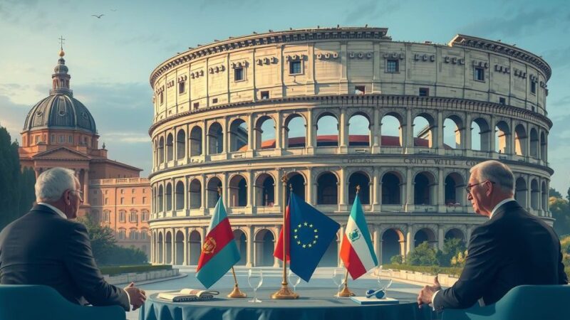 Nuclear talks in Rome, Italy symbolize diplomacy and international relations between the U.S. and Iran.
