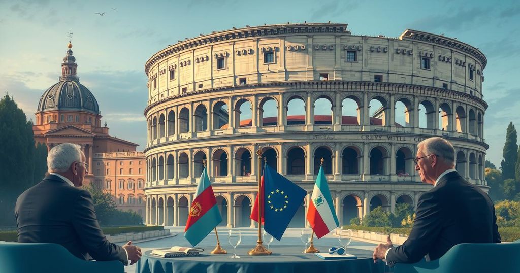 Nuclear talks in Rome, Italy symbolize diplomacy and international relations between the U.S. and Iran.