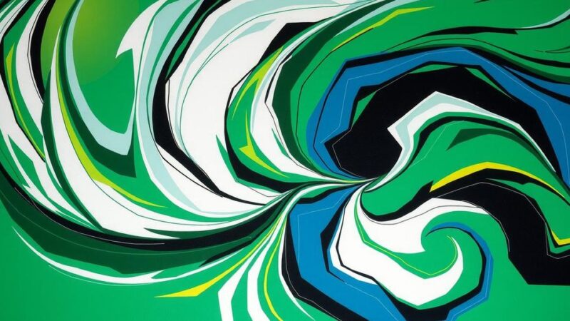 Colorful abstract representation of democracy symbolism in Nigeria, highlighting unity and resilience.