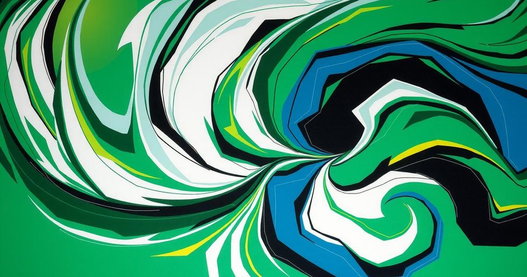 Colorful abstract representation of democracy symbolism in Nigeria, highlighting unity and resilience.
