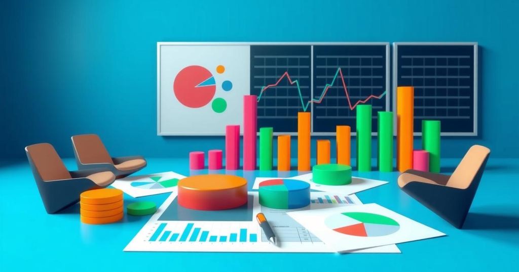 A detailed presentation of a financial budget proposal with various charts and graphs representing fiscal measures.