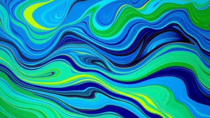 Colorful abstract landscape representing political change and hope with a dynamic color scheme.
