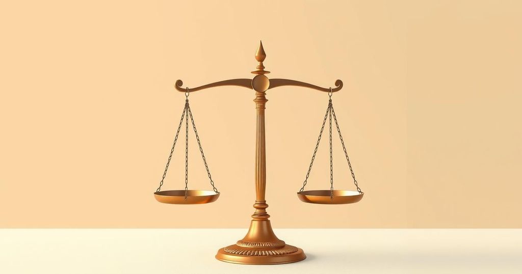 Illustration of justice scales, symbolizing protection against torture and promoting human rights in society.