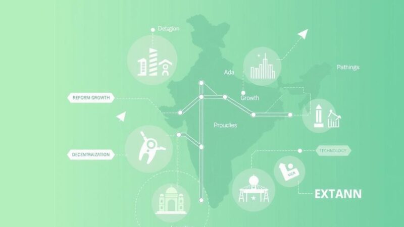 A conceptual map of potential pathways representing economic opportunity and reform in India.