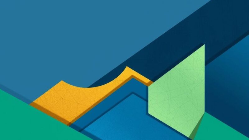 A colorful abstract geometric design representing legal advancements and agreements.