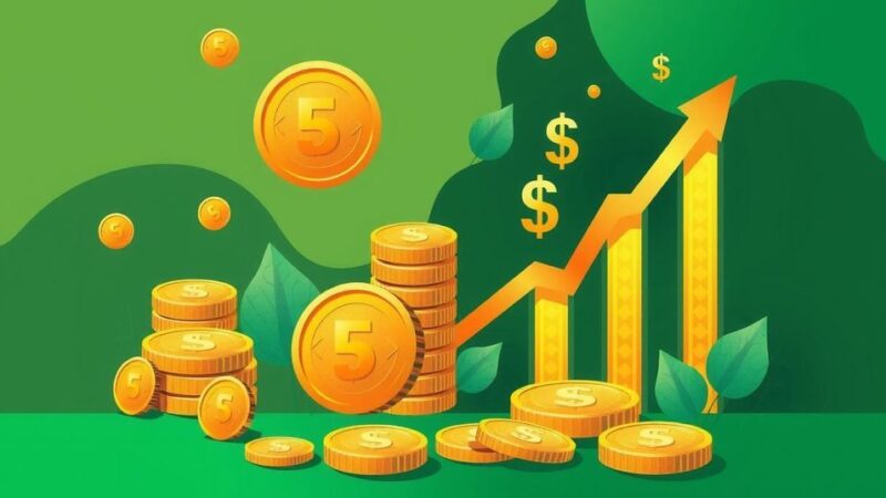 A symbolic representation of Nigeria's economy with a focus on stability, growth, and financial reforms in vibrant colors.