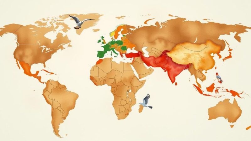 Symbolic representation of global diplomacy with a map highlighting BRICS nations in muted earth tones.
